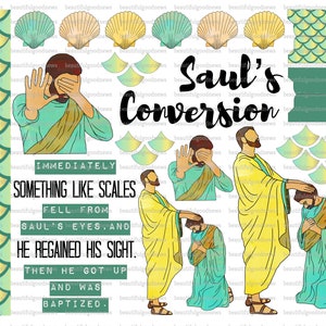 Saul&#39;s Conversion, Saul to Paul, beautifulgoodnews, bible journaling, traceable, printable, faith, christian, sticker, art