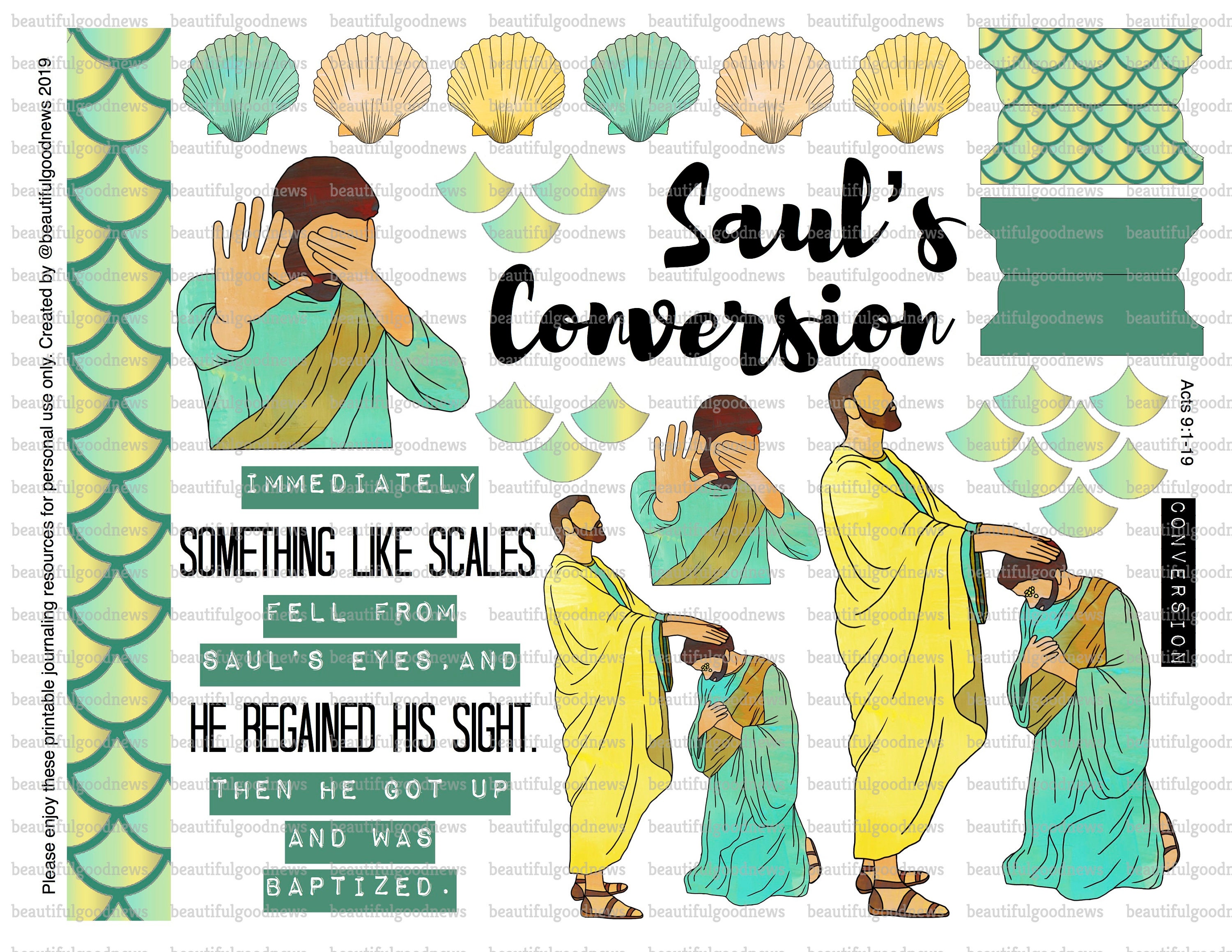 Saul's Conversion Saul to Paul beautifulgoodnews bible | Etsy