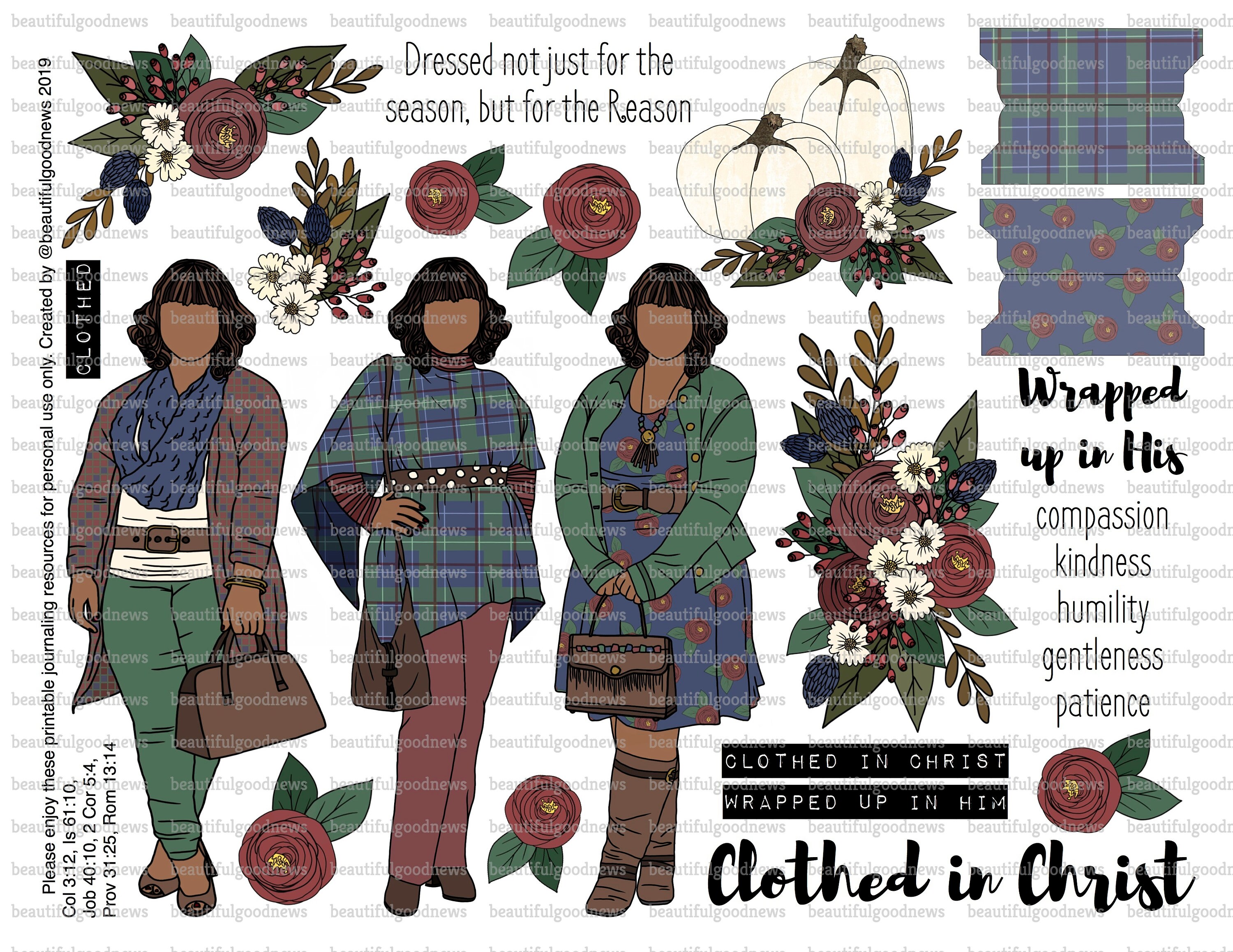 Clothed in Christ Beautifulgoodnews Bible Journaling - Etsy