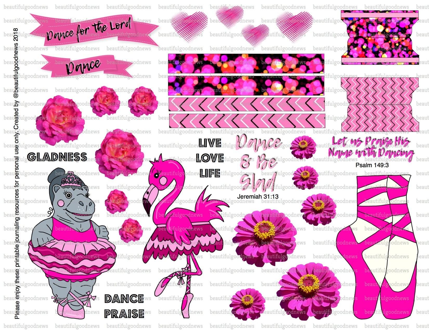 for Lord Ballet Ballerina Flamingo Hippo | Etsy