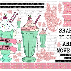 Shake It Off、beautifulgoodnews、聖書ジャーナル、トレース可能、印刷可能、信仰、キリスト教、ステッカー、アート