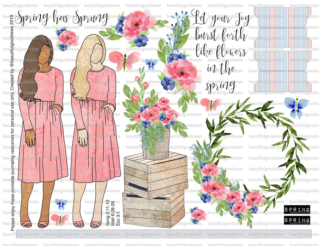 Spring, Beautifulgoodnews, Bible Journaling, Traceable, Printable ...