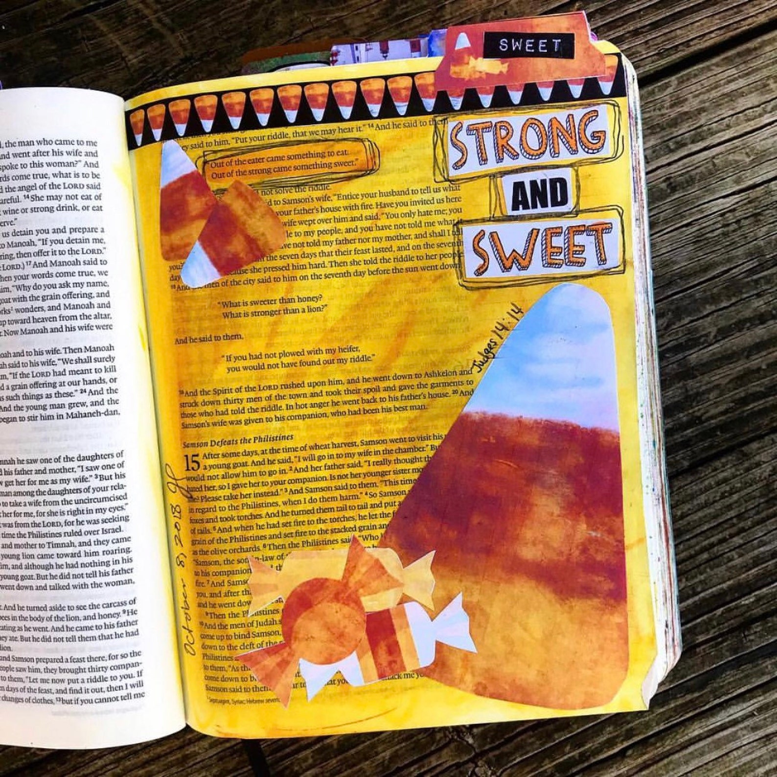 Candy Corn Halloween Bible Journaling Traceable Printable | Etsy