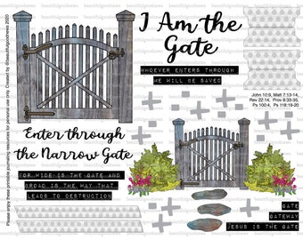 The Gate, Beautifulgoodnews, bible journaling, printable, faith, christian