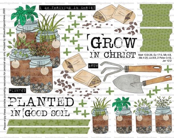 Grow, beautifulgoodnews, bible journaling, printable