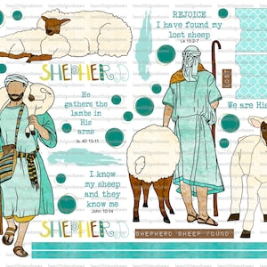 His Sheep, Good Shepherd, Bible Journaling, Traceable, Printable, Faith ...