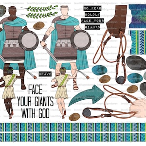 David and Goliath, Stones, bible journaling, traceable, printable, faith, christian, sticker, art