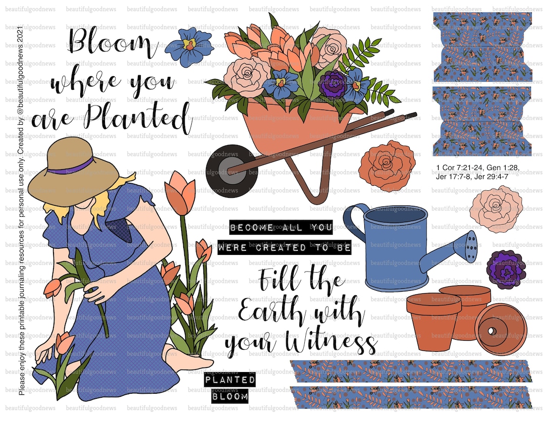 Bloom Where You Are Planted, Beautifulgoodnews, Bible Journaling ...