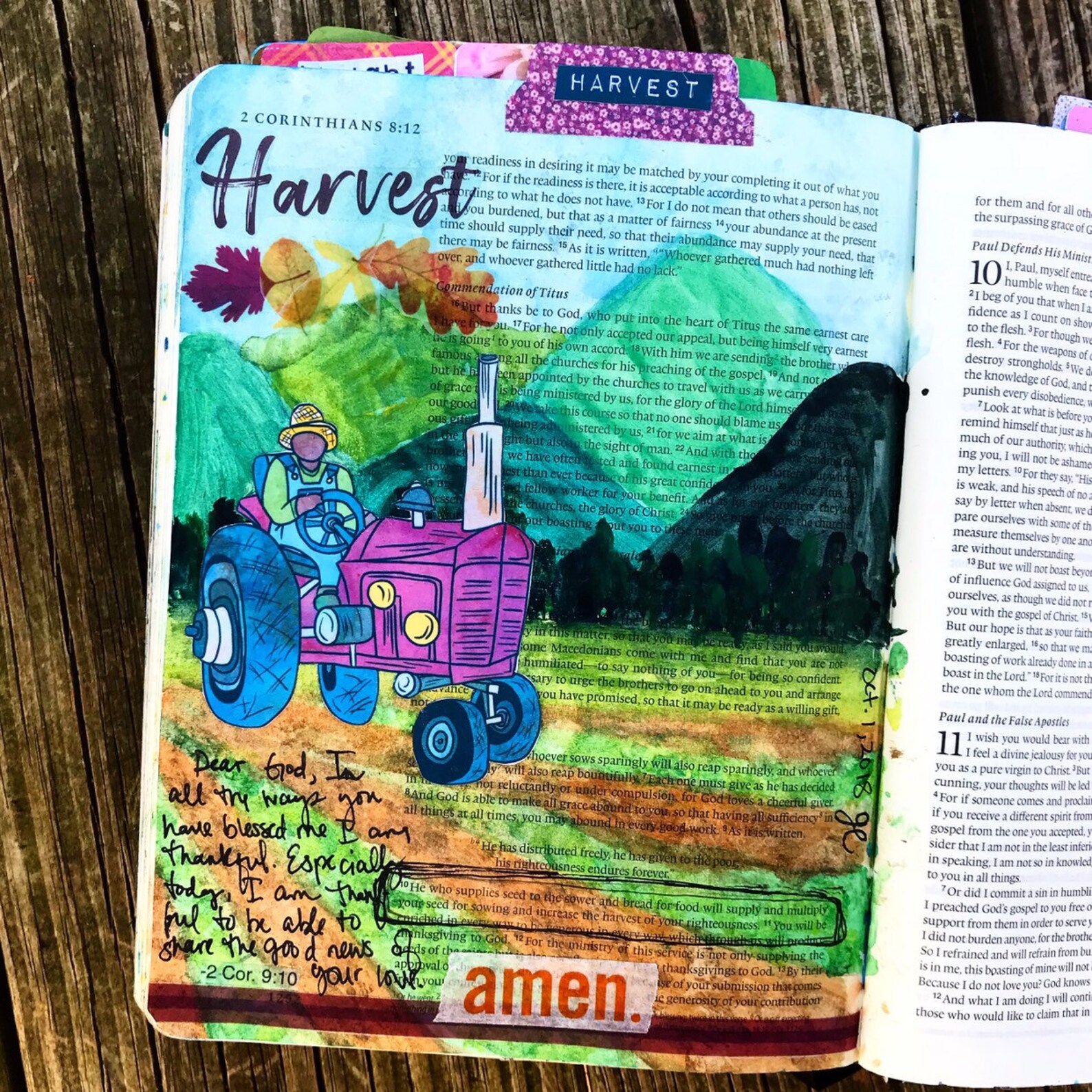 Harvest Farming Bible Journaling Traceable Printable - Etsy