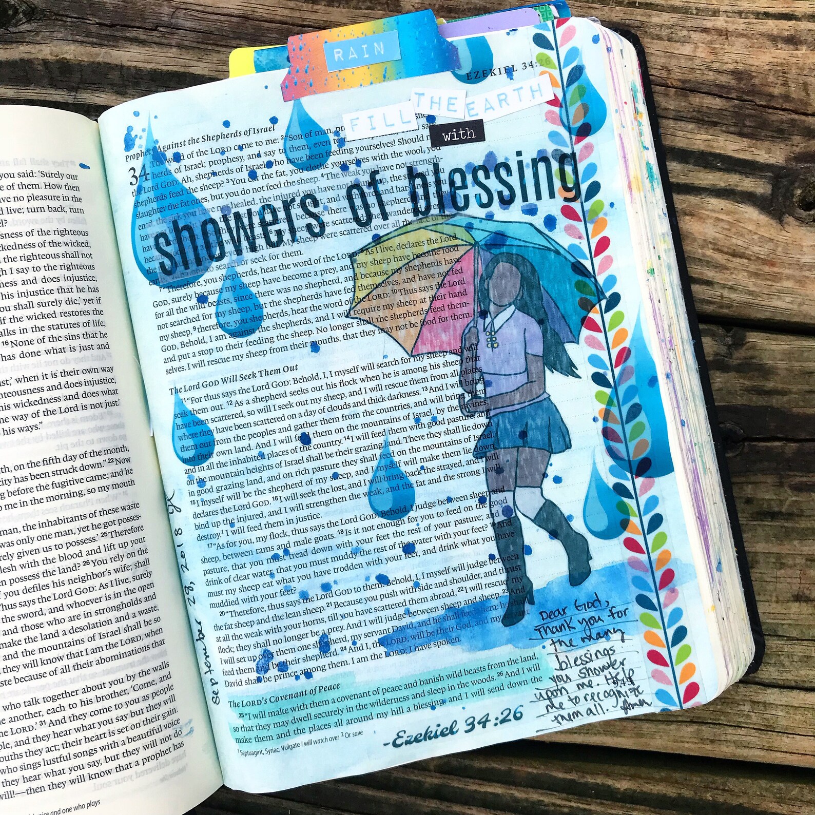 Showers of Blessing Bible Journaling Traceable Printable Etsy