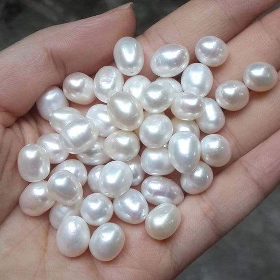 DIY kein Loch runde-weiß-Perle lose Acryl Perlen Schmuck machen 6mm 8mm 1 Gift
