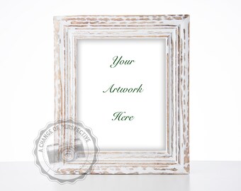 White Rustic Frame Mockup/ Digital File/ 8x10 Frame/ Wood Frame/ Styled Photography/ Vertical or Horizontal Frame