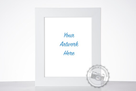 White Frame Mockup Vertical And Horizontal 8x10 Simple Etsy