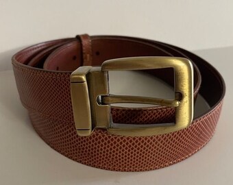 Real Water Snake leather belt w/ Italian Buckle