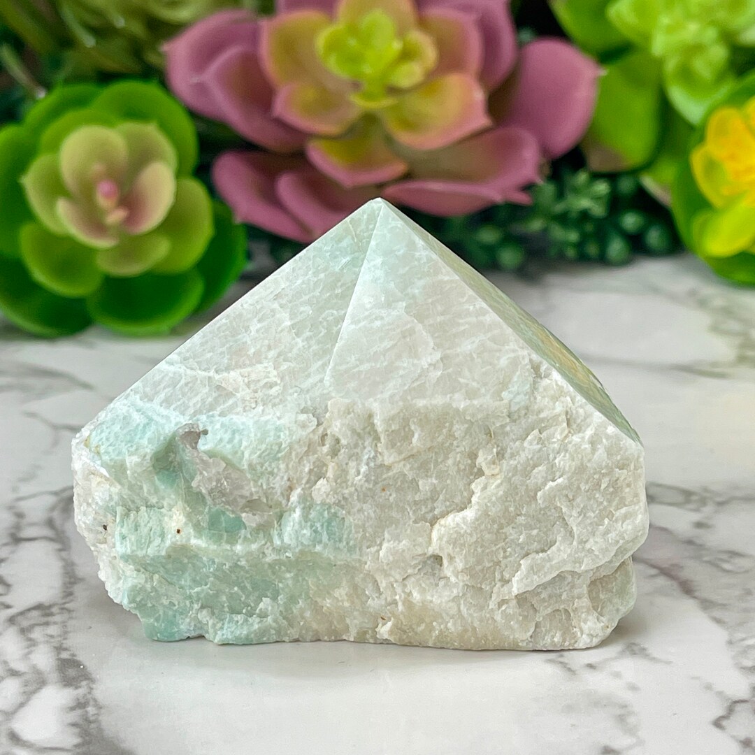 Amazonite Point Natural Sides, Amazonite Crystal, Crystal Gift, Crystal ...