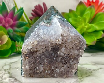 Amethyst Cluster with Natural Sides, Raw Amethyst Crystal Cluster, Amethyst Druzy, Amethyst Crystal, Amethyst Geode, Brazilian Amethyst (#4)