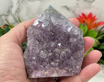 Amethyst Cluster with Natural Sides, Raw Amethyst Crystal Cluster, Amethyst Druzy, Amethyst Crystal, Amethyst Geode, Brazilian Amethyst (#3)