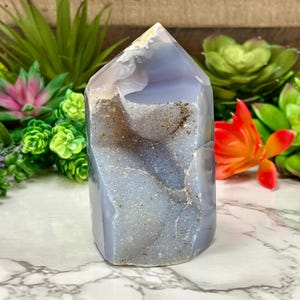 Druzy Agate Tower, Agate Crystals, Druzy Crystals, Druzy Agate Point, Quartz Crystals, Crystal Gifts, Gifts For Her, #1A