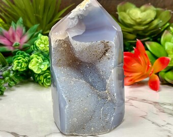 Druzy Agate Tower, Agate Crystals, Druzy Crystals, Druzy Agate Point, Quartz Crystals, Crystal Gifts, Gifts For Her, #1A