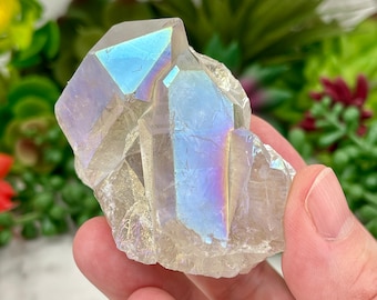 Angel Aura Quartz Cluster, Angel Aura Quartz Crystal, Quartz Cluster, Crystal Gift, Crystal Home Decor, #4