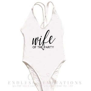 WIFE of The Party Bride Bathing Suits Bridesmaids Custom image 2