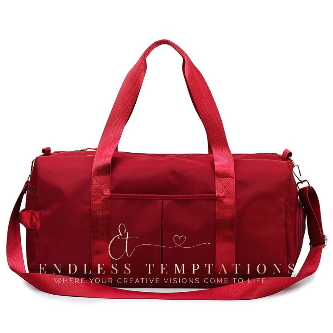 BURGUNDY Duffle Bag Nylon Travel Bagshoulder Bag Women Etsy