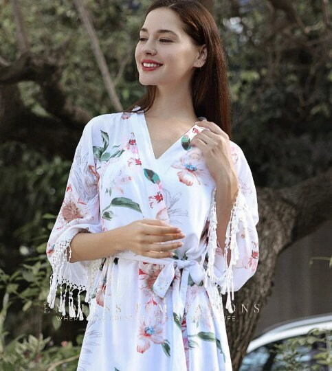 Floral Cotton Robe - Etsy