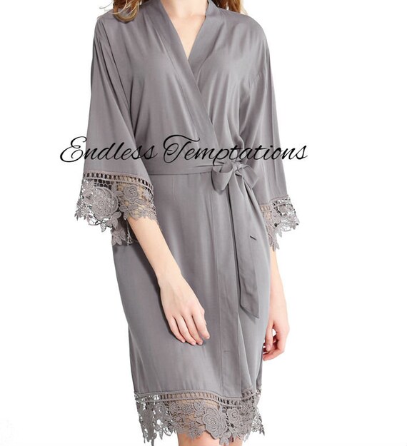 Bridal Party Robes Embroidered front & back 2