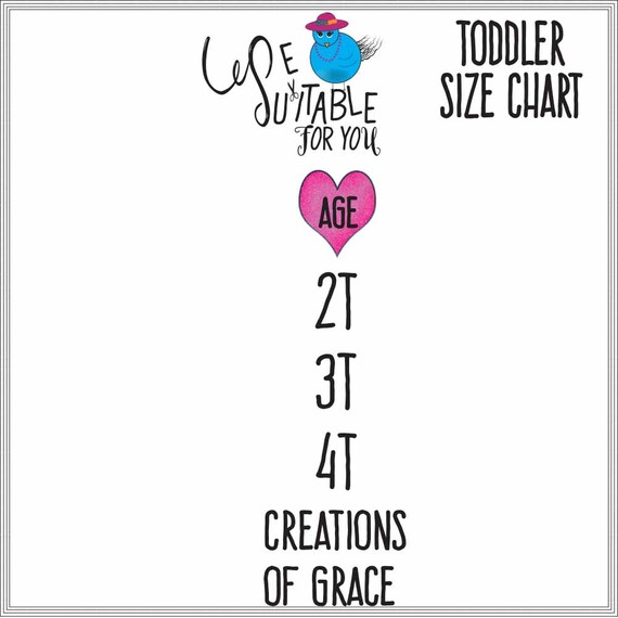 Creations Of Grace Toddler Size Chart