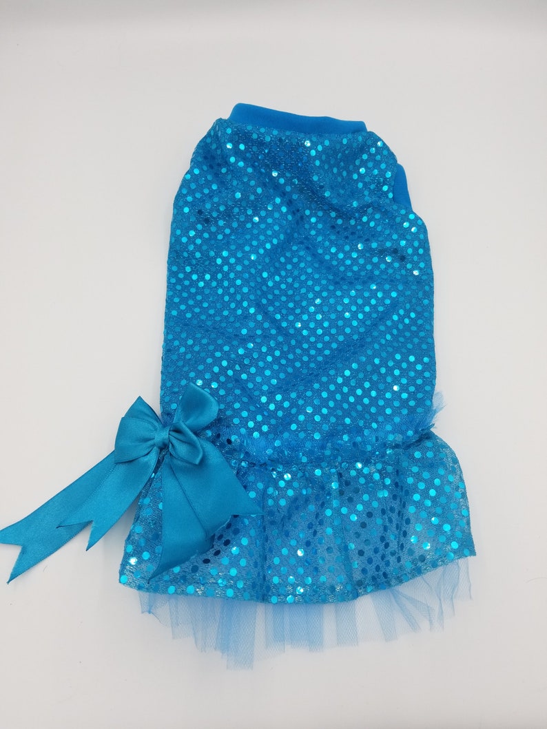 Dog Fancy dress in vibrant Turquoise color Dog Dress Dog Outfits Pet