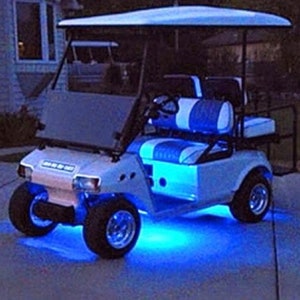 4pc Led Blue Golf Cart Kart Neon Under Body UnderGlow Light 12V Custom Waterproof