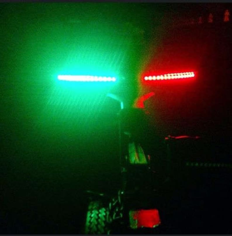 4\u201d Red and Green LED Navigation Lights Pair Waterproof Boat Bow NAV Front Running Port Starboard