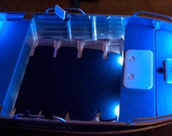4 Pcs Blue LED Boat Lights Waterproof 12v