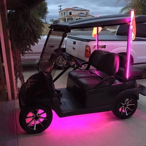 4pc Led Pink Golf Cart Kart Neon Under Body UnderGlow Light 12V Custom Waterproof