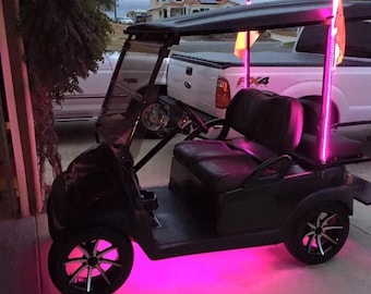 4pc Led Pink Golf Cart Kart Neon Under Body UnderGlow Light 12V Custom Waterproof