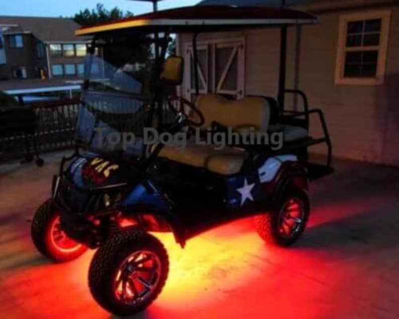 4pc Led Red Golf Cart Kart Neon Under Body Underglow Light 12V Custom