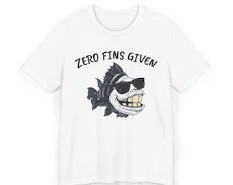 ZERO FINS GIVEN Maglietta da pesca Sheepshead Maglietta da pesca divertente Maglietta grafica per pescatori di acqua salata costieri Maglietta da barca e kayak