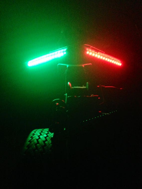 Red and Green LED Navigation Lights Pair Waterproof Boat Bow NAV Front  Running Port Starboard 