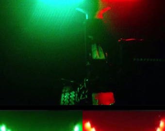 Coppia di luci di navigazione a LED rosse e verdi impermeabili per prua della barca, anteriori e posteriori, a dritta