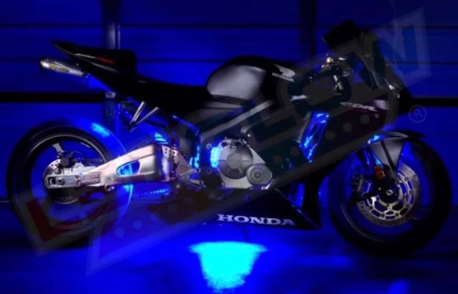 4 Pcs Blue Motorcycle LED Accent Underglow Lighting Bike Etsy