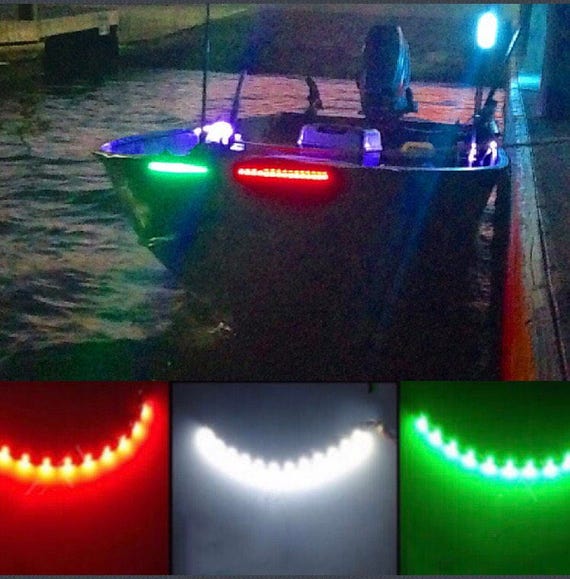 4x White Red Green Boat Navigation Running Lights Set LED 12v