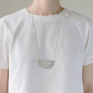 Half-Moon Silver necklace image 2