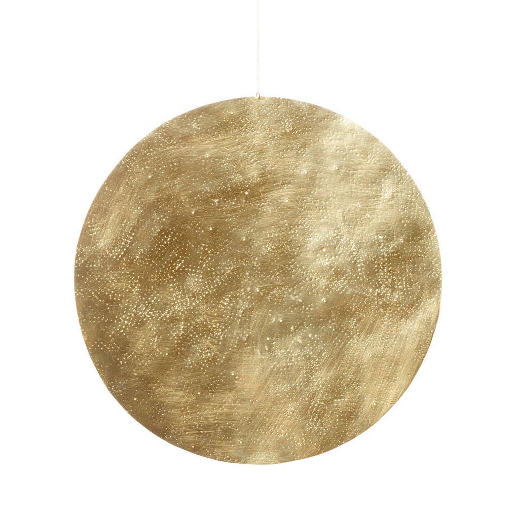 Lune - Tenture Murale en Laiton