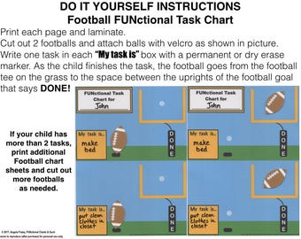 Football FUNctional Task Chart for Kids!