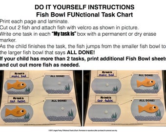 Fish Bowl FUNctional Task Chart for Kids!