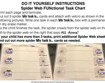 Spider Webs FUNctional Task Chart for Kids!