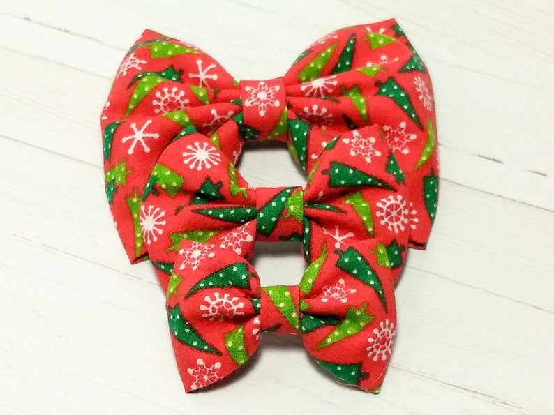 Christmas Hair Bows For Baby Girls Big Christmas Hair Bows Etsy
