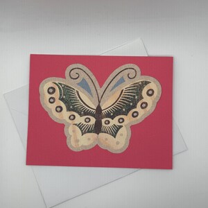 Tarjeta de mariposa - Tarjeta para cualquier ocasión - Interior en blanco.