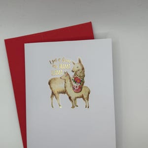 Je l'ai eu de ma maman lama - carte de fête des mères ou carte à tout moment - Vierge à l'intérieur