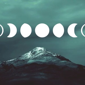 Moon Phase Decal | Phases of the Moon | Lunar Cycle Decal | Decal for Car Tumbler Laptop Tablet Ice Chest Mirror and Much More